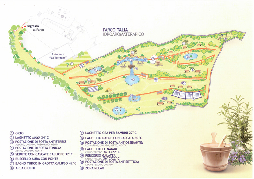 План  термального парка  "Parco Thalia" 